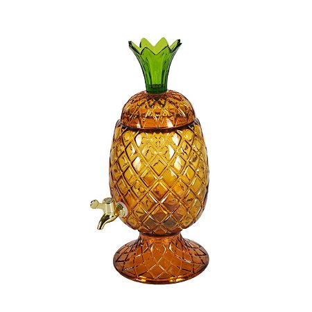 DISPENSER DE CRISTAL ECOLÓGICO ABACAXI COLORIDO 3l