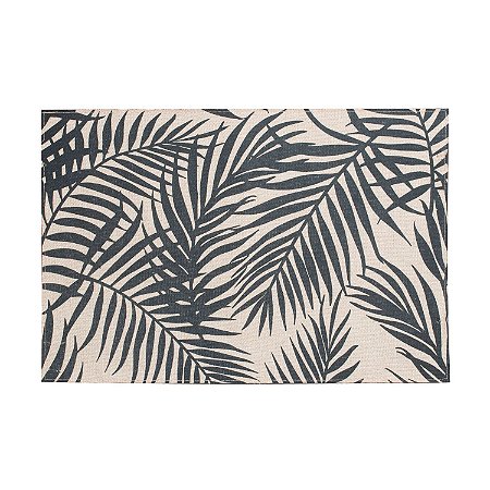 LUGAR AMERICANO FOLHAS PRETO 45x30cm