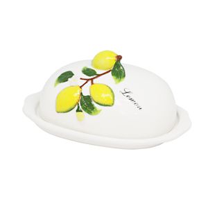 MANTEIGUEIRA CERÂMICA LEMONS 19,5x13x9cm