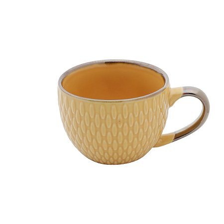 CJ 6 XÍCARAS DE PORCELANA P/CAFÉ AMARELO 90ml