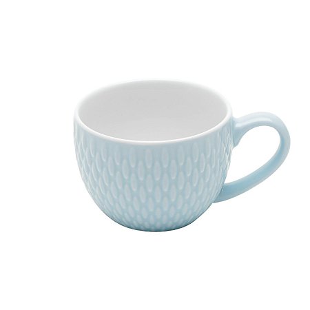 CJ 6 XÍCARAS DE PORCELANA P/CAFÉ CANDY AZUL 90ml