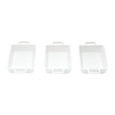 CJ 3 PETISQUEIRAS DE PORCELANA 15,5x8x2,5cm