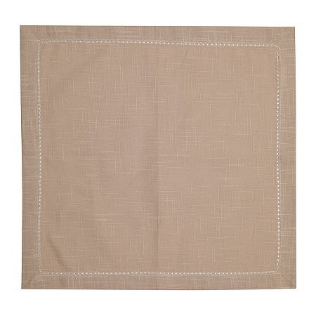 CJ 2 GUARDANAPOS PONTO AJOUR ALGODÃO LUXO TAUPE 40x40cm