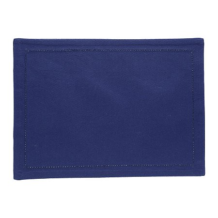 JOGO AMERICANO 2PC PONTO AJOUR ALGODÃO AZUL ESCURO 45x33cm