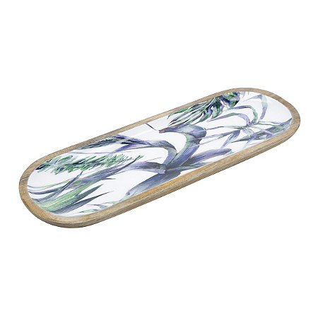 TRAVESSA DE MADEIRA FLOWER 51X17,5X2,5cm