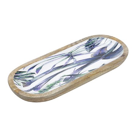 TRAVESSA DE MADEIRA FLOWER 30X12X2,5cm
