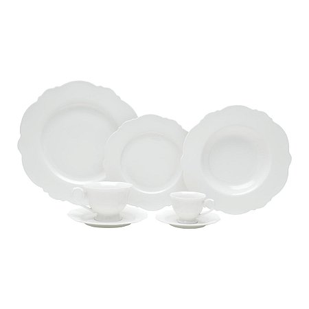 AP DE JANTAR 42PC DE PORCELANA BRANCO