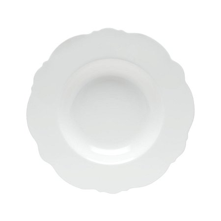 CJ 6 PRATOS P/SOPA DE PORCELANA BRANCO 23cm