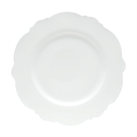 CJ 6 PRATOS P/JANTAR DE PORCELANA BRANCO 28cm