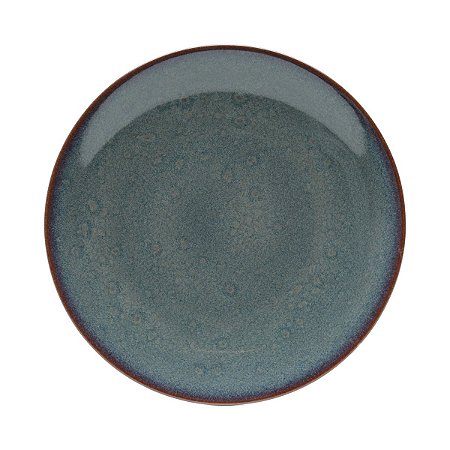 CJ 6 PRATOS RASOS DE PORCELANA REACTIVE GLAZE