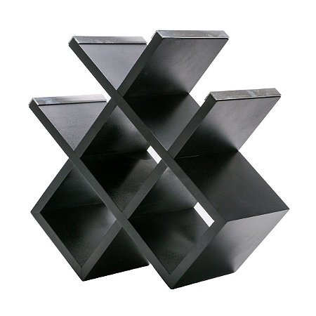 ADEGA DE MADEIRA  PARA 6 GARRAFAS BLACK 30X30X13cm