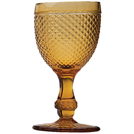 CJ 6 TAÇAS P/LICOR DE VIDRO BICO DE JACA ÂMBAR 35 ml