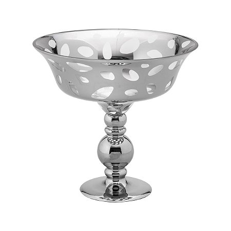 VASO CENTRO C/ BASE GUN GREY STONE 27CM