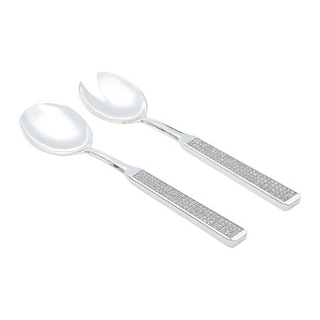 CJ 2 PCS TALHERES DE ZAMAC P/SALADA 27,5cm