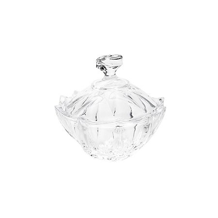 POTICHE DECORATIVO DE CRISTAL C/TAMPA SKY 18x16,5cm