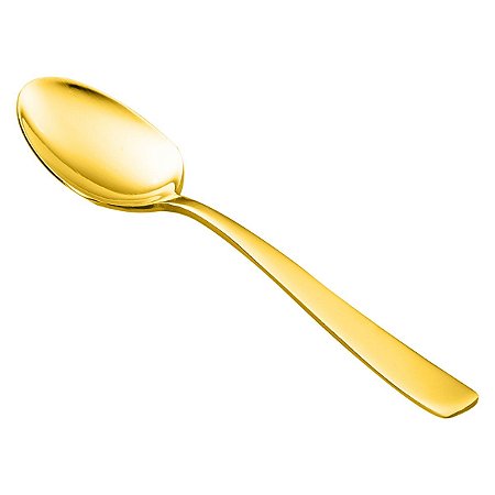 (DZ) COLHER P/CAFÉ PVD DOURADO PISA