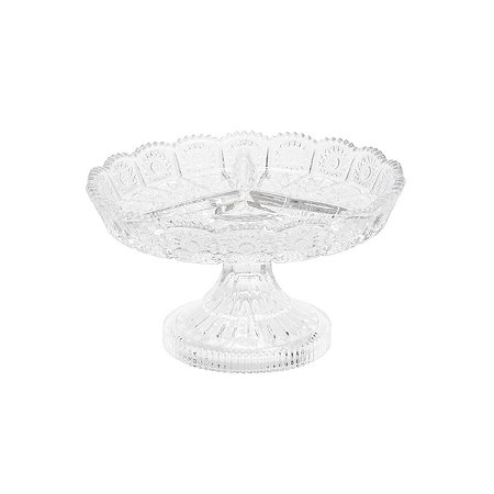 PETISQUEIRA DE CRISTAL C/PÉ STARRY 17X9CM
