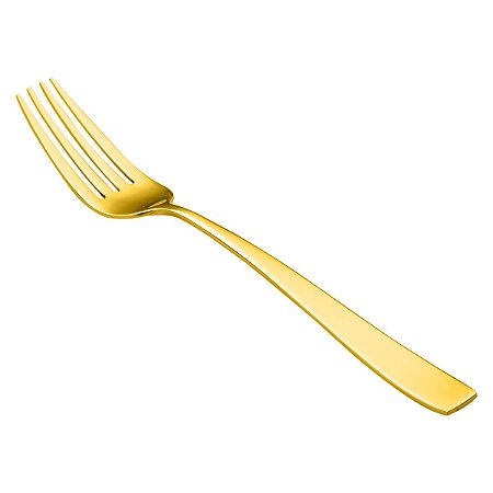 (DZ) GARFO P/MESA PVD DOURADO PISA