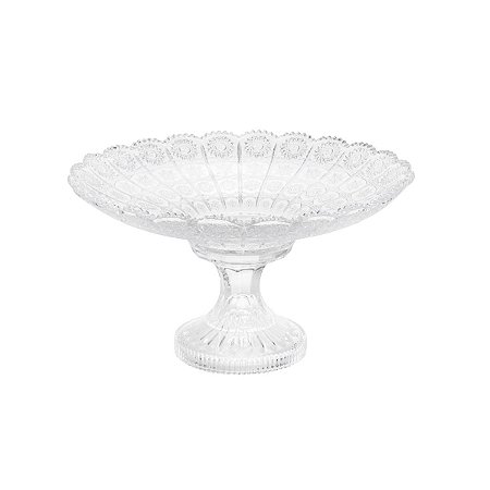 CENTRO DE MESA DE CRISTAL C/PÉ STARRY 28X16CM
