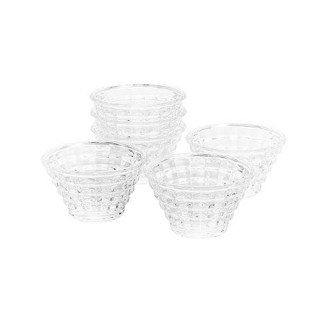 CJ 6 BOWLS DE CRISTAL DIAMOND 12,5X7,5CM