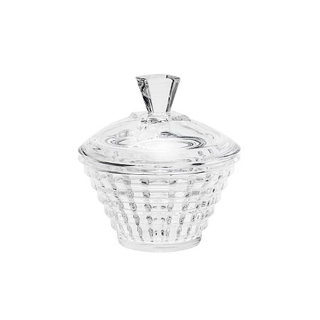 BOMBONIERE DE CRISTAL C/TAMPA DIAMOND 12,5X13,5CM