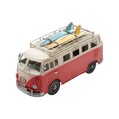 ENFEITE EM FORMA DE KOMBI DE FERRO 32X12X17CM