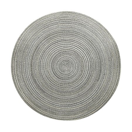 LUGAR AMERICANO DE POLIÉSTER CINZA E AZUL 38cm