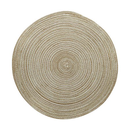 LUGAR AMERICANO DE POLIÉSTER MARROM E BRANCO 38cm