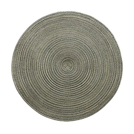 LUGAR AMERICANO DE POLIÉSTER PRETO E VERDE 38cm