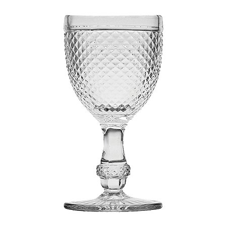 CJ 6PC TAÇA P/VINHO DE VIDRO SODO-CÁLCICO BICO DE JACA