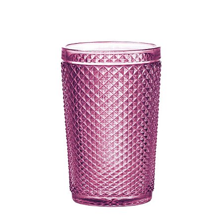 CJ 6PC COPO ALTO VIDRO SODO-CÁLCICO BICO DE JACA LILÁS 355ML