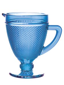 JARRA DE VIDRO SODO-CÁLCICO BICO DE JACA AZUL 1L