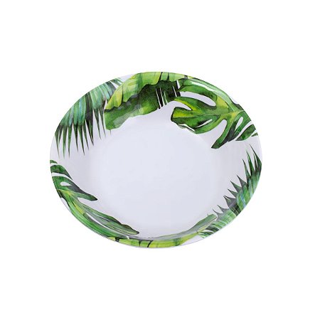 SALADEIRA DE MELAMINA LEAVES 35X7cm