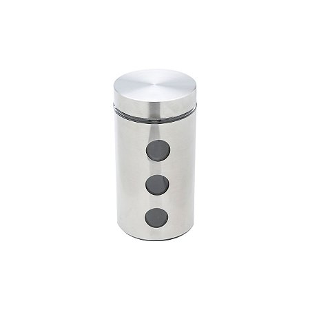 PORTA MANTIMENTO DE AÇO INOX E VIDRO 11,5X21,5CM
