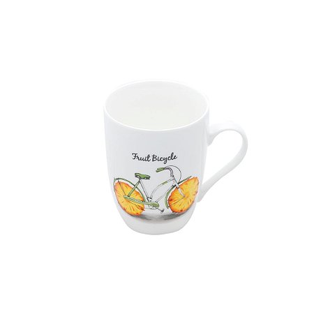 CANECA DE PORCELANA BIKE ABACAXI 350ML