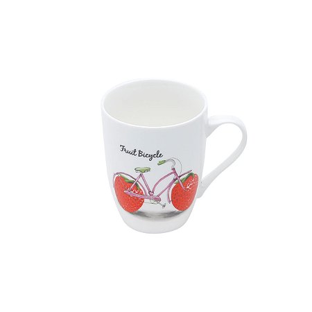 CANECA DE PORCELANA BIKE MORANGO 350ML