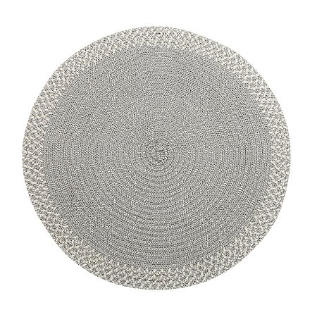 LUGAR AMERICANO 38CM DIAM BRANCO E PRETO TRESSED
