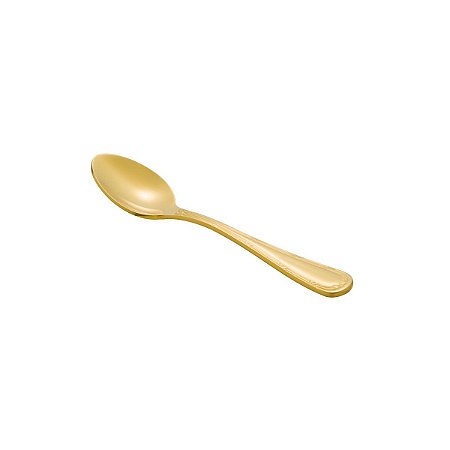 (DZ) COLHER P/CAFÉ PVD DOURADO CROISÉ