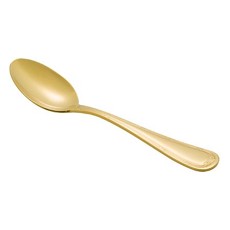(DZ) COLHER P/JANTAR PVD DOURADO CROISÉ