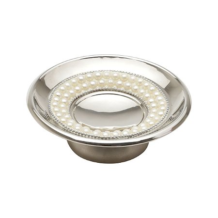 SABONETEIRA EM AÇO INOX PÉROLA 16 X 11,5 X 3 CM