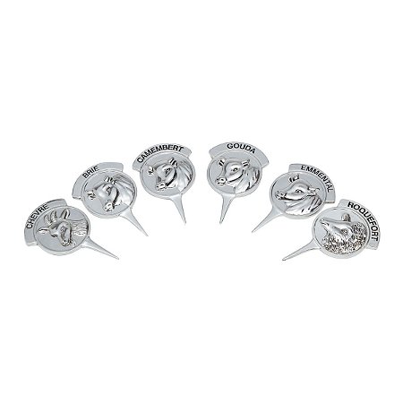 JG. 6 LETREIROS DE ZINCO P/ QUEIJO 6PÇS