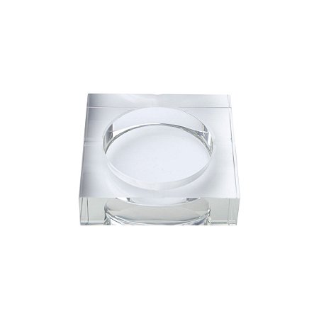 CINZEIRO DE CRISTAL QUADRADO 10X10X27CM