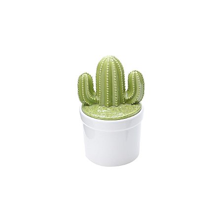 VASO DE CERÂMICA CACTOS VERDE 10X18CM