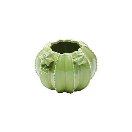 VASO DE CERÂMICA CACTOS VERDE 15,5X12,5CM