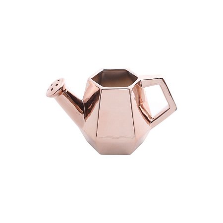VASO DE CERÂMICA C/PINTURA ELETROSTÁTICA REGADOR ROSÉ GOLD