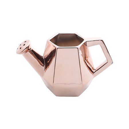 VASO DE CERÂMICA C/PINTURA ELETROSTÁTICA REGADOR ROSÉ GOLD