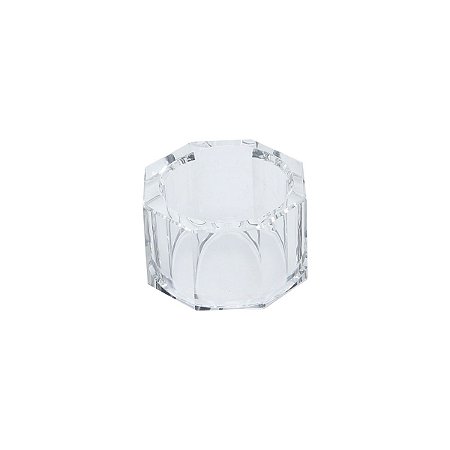 CJ 4 ANÉIS P/GUARDANAPO DE VIDRO ÓPTICO ROUND 5,5X3CM