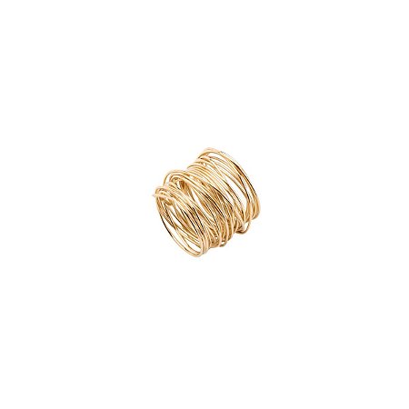 CJ 4 ANÉIS P/GUARDANAPO DE AÇO ESPIRAL DOURADO 4cm