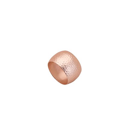 CJ 4 ANÉIS P/GUARDANAPO DE AÇO MARTELADA COBRE FOSCO 4,5cm