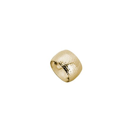 CJ 4 ANÉIS P/GUARDANAPO DE AÇO MARTELADA DOURADO 4,5cm